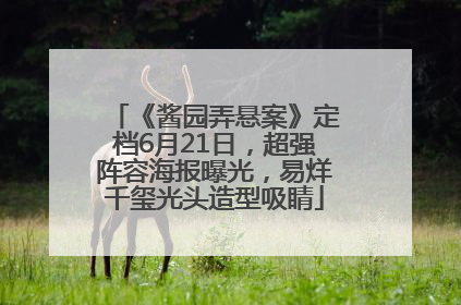 《酱园弄悬案》定档6月21日，超强阵容海报曝光，易烊千玺光头造型吸睛