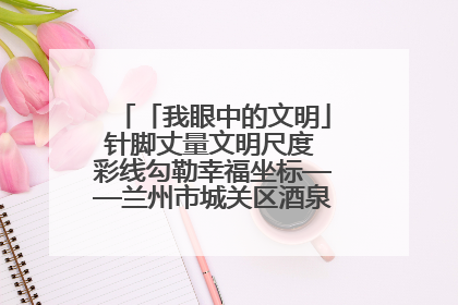 「我眼中的文明」针脚丈量文明尺度 彩线勾勒幸福坐标——兰州市城关区酒泉路街道办事处
