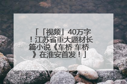 「视频」40万字！江苏省重大题材长篇小说《车桥 车桥》在淮安首发！