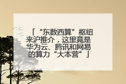 “东数西算”枢纽来沪推介，这里竟是华为云、腾讯和网易的算力“大本营”