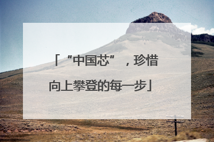 “中国芯”，珍惜向上攀登的每一步