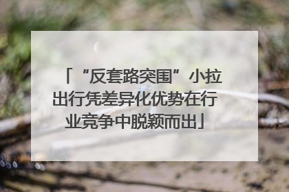 “反套路突围”小拉出行凭差异化优势在行业竞争中脱颖而出