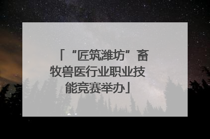 “匠筑潍坊”畜牧兽医行业职业技能竞赛举办