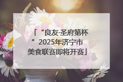 “良友·圣府第杯”2025年济宁市美食联赛即将开赛