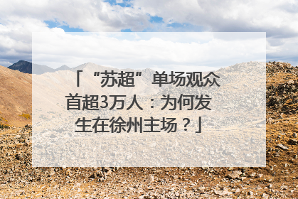 “苏超”单场观众首超3万人：为何发生在徐州主场？