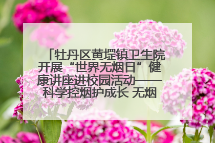 牡丹区黄堽镇卫生院开展“世界无烟日”健康讲座进校园活动——科学控烟护成长 无烟环境助健康