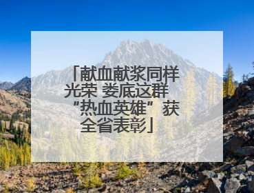 献血献浆同样光荣 娄底这群“热血英雄”获全省表彰