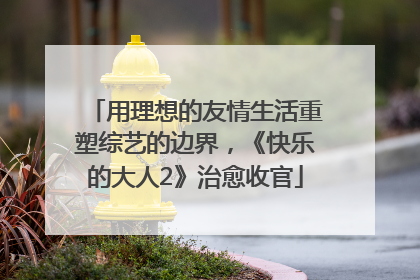 用理想的友情生活重塑综艺的边界，《快乐的大人2》治愈收官