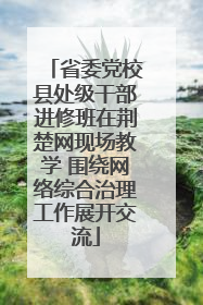 省委党校县处级干部进修班在荆楚网现场教学 围绕网络综合治理工作展开交流
