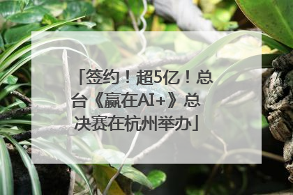 签约！超5亿！总台《赢在AI+》总决赛在杭州举办