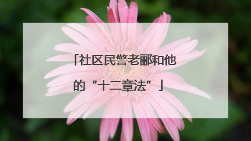 社区民警老郦和他的“十二章法”