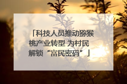 科技人员推动猕猴桃产业转型 为村民解锁“富民密码”