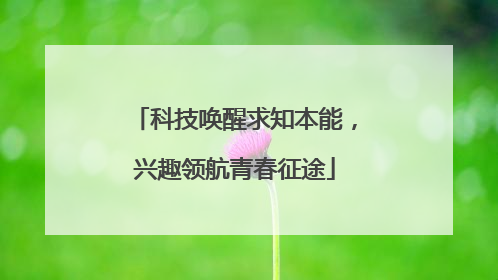 科技唤醒求知本能，兴趣领航青春征途