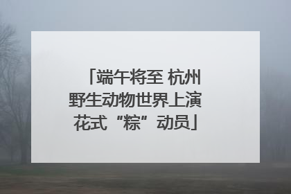 端午将至 杭州野生动物世界上演花式“粽”动员