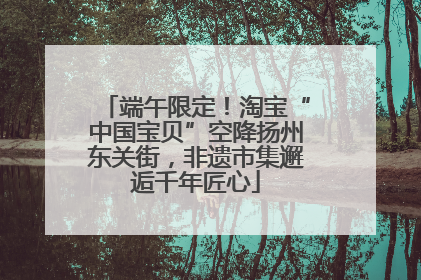 端午限定！淘宝“中国宝贝”空降扬州东关街，非遗市集邂逅千年匠心