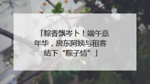 粽香飘岑卜！端午嘉年华，房东阿姨与租客结下“粽子情”