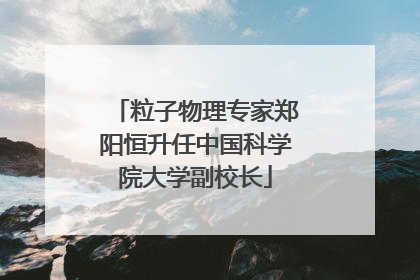 粒子物理专家郑阳恒升任中国科学院大学副校长