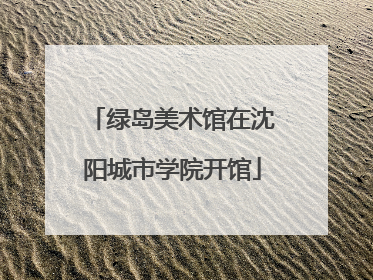 绿岛美术馆在沈阳城市学院开馆