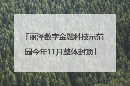 丽泽数字金融科技示范园今年11月整体封顶