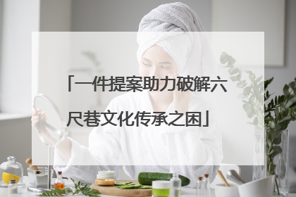 一件提案助力破解六尺巷文化传承之困