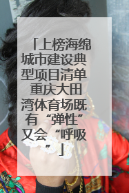 上榜海绵城市建设典型项目清单 重庆大田湾体育场既有“弹性”又会“呼吸”