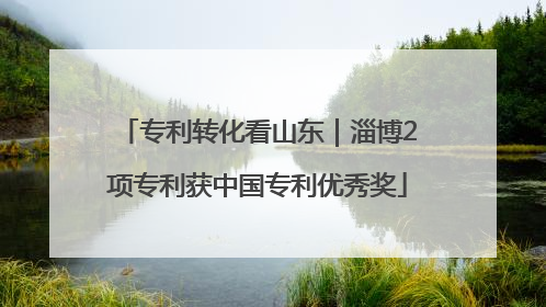 专利转化看山东｜淄博2项专利获中国专利优秀奖