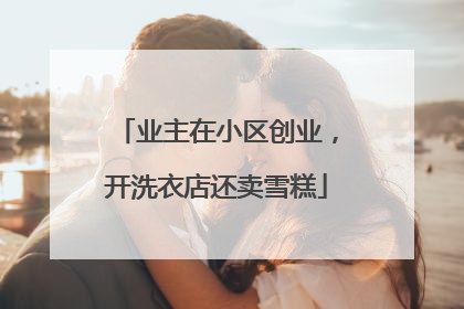 业主在小区创业，开洗衣店还卖雪糕