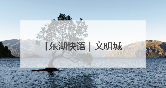 东湖快语｜文明城市创建史，就是一部城市精神成长史
