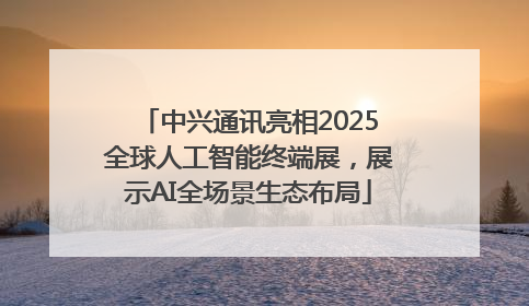 中兴通讯亮相2025全球人工智能终端展，展示AI全场景生态布局