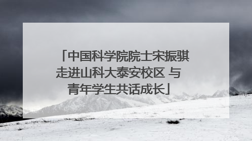 中国科学院院士宋振骐走进山科大泰安校区 与青年学生共话成长