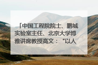 中国工程院院士、鹏城实验室主任、北京大学博雅讲席教授高文：“以人为本 智能向善” 推动文化与科技相生相促｜聚焦2025文化强国建设高峰论坛