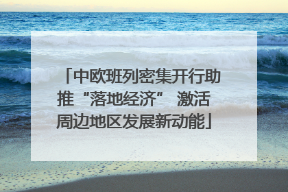 中欧班列密集开行助推“落地经济” 激活周边地区发展新动能