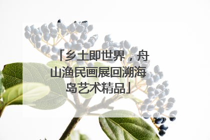 乡土即世界，舟山渔民画展回溯海岛艺术精品