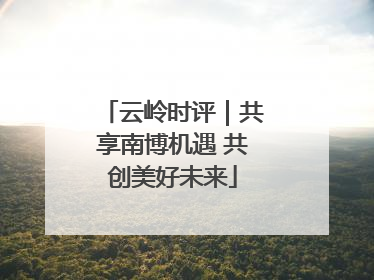 云岭时评｜共享南博机遇 共创美好未来