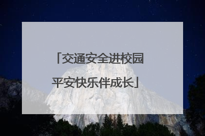 交通安全进校园 平安快乐伴成长