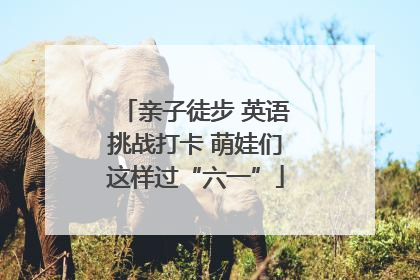 亲子徒步 英语挑战打卡 萌娃们这样过“六一”