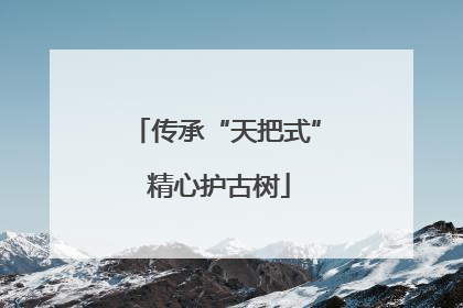 传承“天把式” 精心护古树