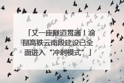 又一座隧道贯通！渝昆高铁云南段建设已全面进入“冲刺模式”