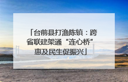 台前县打渔陈镇：跨省联建架通“连心桥” 惠及民生促振兴