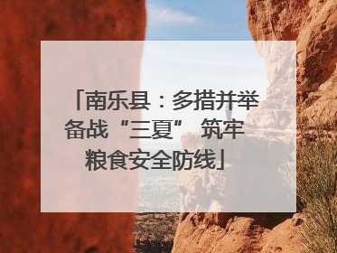 南乐县：多措并举备战“三夏” 筑牢粮食安全防线