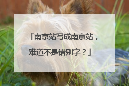 南京站写成南亰站，难道不是错别字？