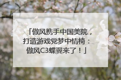 傲风携手中国美院，打造游戏党梦中情椅：傲风C3蝶翼来了！