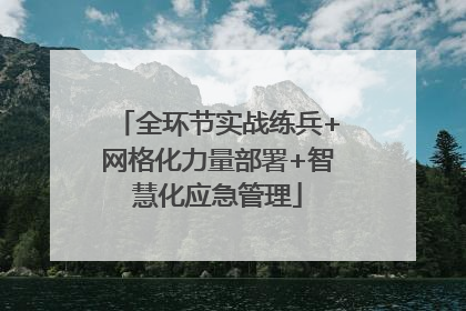 全环节实战练兵+网格化力量部署+智慧化应急管理