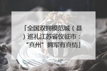 全国双拥模范城（县）巡礼江苏省仪征市：“真州”拥军有真情