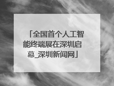 全国首个人工智能终端展在深圳启幕_深圳新闻网