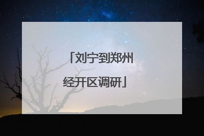 刘宁到郑州经开区调研