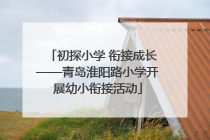 初探小学 衔接成长——青岛淮阳路小学开展幼小衔接活动
