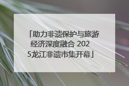 助力非遗保护与旅游经济深度融合 2025龙江非遗市集开幕