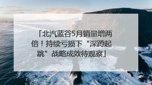 北汽蓝谷5月销量增两倍！持续亏损下“深蹲起跳”战略成效待观察