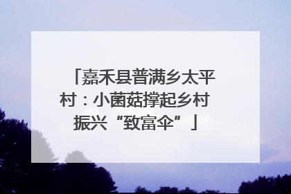 嘉禾县普满乡太平村：小菌菇撑起乡村振兴“致富伞”
